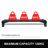 100cm Universal Car Roof Racks Carrier Adjustable Cross Bars Aluminium Alloy Lockable - Close-Up Angle