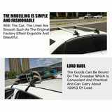 115cm Universal Car Roof Racks Carrier Adjustable Cross Bars Aluminium Alloy Lockable - Rear View