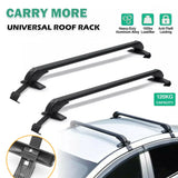 115cm Universal Car Roof Racks Carrier Adjustable Cross Bars Aluminium Alloy Lockable - Extra Image