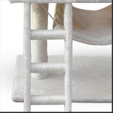 158cm Cat Tree Scratching Post Scratcher Pole Gym Toy House Furniture Multilevel - beige