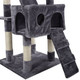 170cm Cat Tree Scratching Post Scratcher Pole Gym Toy House Furniture Multilevel - grey - Top-Down View