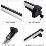 125CM Universal Adjustable Aluminum Alloy Car Roof Rack Cross Bars Carrier Lock - Close-Up Angle