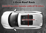 135CM Universal Adjustable Aluminum Alloy Car Roof Rack Cross Bars Carrier Lock - Close-Up Angle