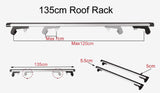 135CM Universal Adjustable Aluminum Alloy Car Roof Rack Cross Bars Carrier Lock - Low Angle