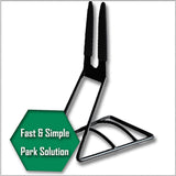 Floor Stand Holder Triangle Rear Hub Mount Bike Bicycle Storage Rack - Top-Down View