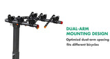 3 Bike Rack Bicycle Car Rear Carrier 2 Steel Foldable Steel Hitch Mount Towbar