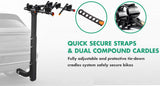 3 Bike Rack Bicycle Car Rear Carrier 2 Steel Foldable Steel Hitch Mount Towbar