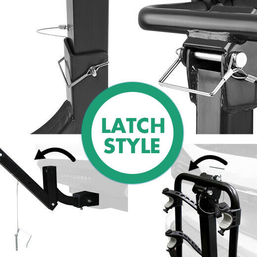 3 Bike Rack Bicycle Car Rear Carrier 2 Steel Foldable Steel Hitch Mount Towbar