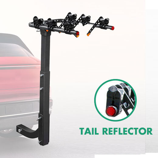 3 Bike Rack Bicycle Car Rear Carrier 2 Steel Foldable Steel Hitch Mount Towbar