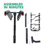 3 Bike Rack Bicycle Car Rear Carrier 2 Steel Foldable Steel Hitch Mount Towbar