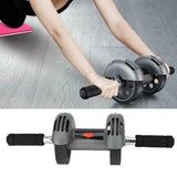Exercise Wheel Double AB Roller Abs Abdominal Workout Fitness Gym with Knee Pad - Front View