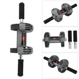 Exercise Wheel Double AB Roller Abs Abdominal Workout Fitness Gym with Knee Pad - Top-Down View