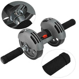 Exercise Wheel Double AB Roller Abs Abdominal Workout Fitness Gym with Knee Pad - Rear View