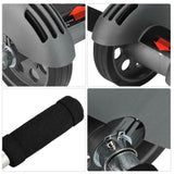 Exercise Wheel Double AB Roller Abs Abdominal Workout Fitness Gym with Knee Pad - Low Angle