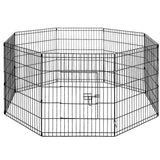 24 8 Panel Pet Dog Playpen Puppy Exercise Cage Enclosure Fence Play Pen