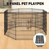 24 8 Panel Pet Dog Playpen Puppy Exercise Cage Enclosure Fence Play Pen - Top-Down View