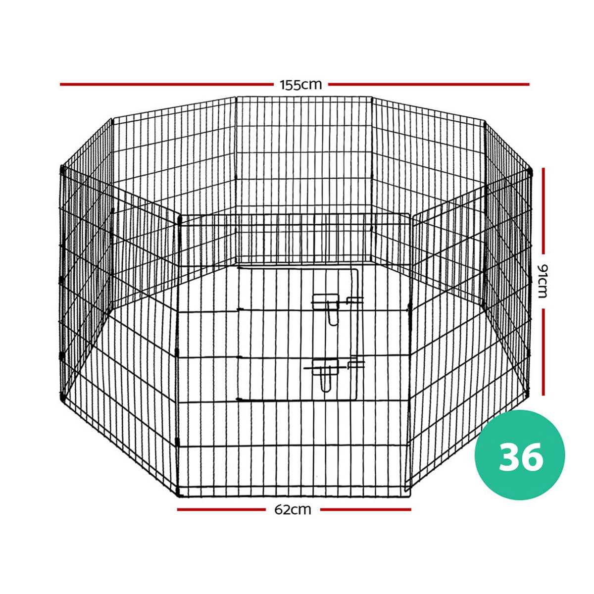 36 8 Panel Pet Dog Playpen Puppy Exercise Cage Enclosure Fence Play Pen