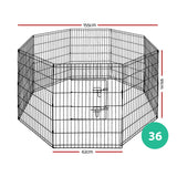 36 8 Panel Pet Dog Playpen Puppy Exercise Cage Enclosure Fence Play Pen - 45-Degree Angle