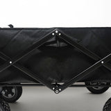 Foldable Collapsible Wagon Cart Garden Beach Outdoor Shopping Trolley Fishing Camping - Side View