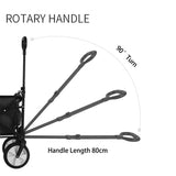 Foldable Collapsible Wagon Cart Garden Beach Outdoor Shopping Trolley Fishing Camping - Extra Image