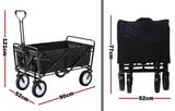 Foldable Collapsible Wagon Cart Garden Beach Outdoor Shopping Trolley Fishing Camping - Extra Image