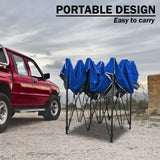 3x3m Pop Up Gazebo Outdoor Tent Folding Marquee Party Camping Market Canopy - blue - 45-Degree Angle