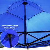 3x3m Pop Up Gazebo Outdoor Tent Folding Marquee Party Camping Market Canopy - blue - Close-Up Angle