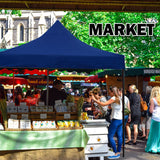 3x3m Pop Up Gazebo Outdoor Tent Folding Marquee Party Camping Market Canopy w/ Side Wall - blue - Extra Image