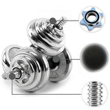 30KG Chrome Dumbbell Set Weight Dumbbells Home Gym Training Fitness BarBell Case - Extra Image