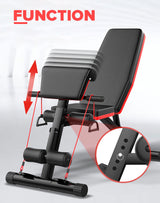 Adjustable FID Ab Abdominal Weight Press Bench Fitness Incline Sit up Gym Flat - Front View