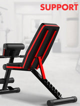 Adjustable FID Ab Abdominal Weight Press Bench Fitness Incline Sit up Gym Flat - Side View