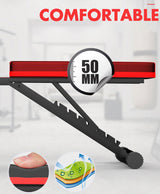 Adjustable FID Ab Abdominal Weight Press Bench Fitness Incline Sit up Gym Flat - 45-Degree Angle