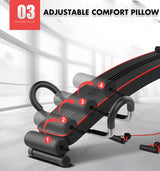 Foldable Adjustable Sit Up Abdominal Bench Press Weight Gym Ab Exercise Fitness - 45-Degree Angle