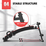 Foldable Adjustable Sit Up Abdominal Bench Press Weight Gym Ab Exercise Fitness - Rear View