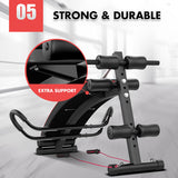 Foldable Adjustable Sit Up Abdominal Bench Press Weight Gym Ab Exercise Fitness - Close-Up Angle