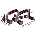 Push Up Bar handle Push-up Stand Grip For Home Fitness Exercise Workout - red - 45-Degree Angle