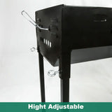 Large Portable Charcoal Outdoor BBQ Barbecue Grill Set - Top-Down View