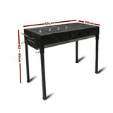 Large Portable Charcoal Outdoor BBQ Barbecue Grill Set - 45-Degree Angle