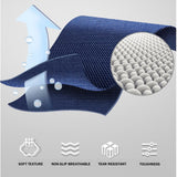 Camping Portable Stretcher Single Foldable Folding Bed Mattress Recliner Mat - navy - Close-Up Angle