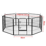 Extra Heavy Duty 8 Panel Pet Playpen Dog Cage Puppy Exercise Crate Enclosure Rabbit Fence - Extra Image