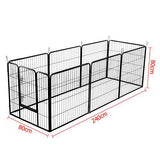 Extra Heavy Duty 8 Panel Pet Playpen Dog Cage Puppy Exercise Crate Enclosure Rabbit Fence - Extra Image