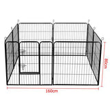 Extra Heavy Duty 8 Panel Pet Playpen Dog Cage Puppy Exercise Crate Enclosure Rabbit Fence - Extra Image