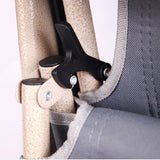 Reclining Sun Beach Deck Lounge Chair Outdoor Folding Camping Fishing Arm Rest - grey - Front View