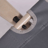 Reclining Sun Beach Deck Lounge Chair Outdoor Folding Camping Fishing Arm Rest - grey - Side View