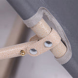 Reclining Sun Beach Deck Lounge Chair Outdoor Folding Camping Fishing Arm Rest - grey - Top-Down View