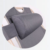 Reclining Sun Beach Deck Lounge Chair Outdoor Folding Camping Fishing Arm Rest - grey - Close-Up Angle
