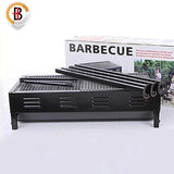 Portable Outdoor Mangal BBQ Grill Charcoal Shish Kebab Shashly Picnic Camping - Rear View