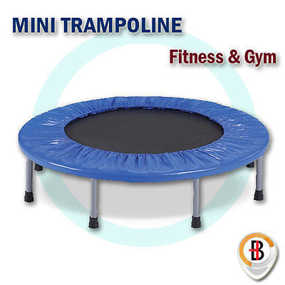 38 Mini Trampoline Jogger Rebounder Home Gym Workout Fitness Blue