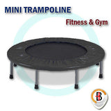 40 Mini Trampoline Jogger Rebounder Home Gym Workout Fitness Black - Front View