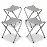 Portable Folding Picnic Camping Set BBQ Party Aluminium Table 4 Foldable Chairs - Front View